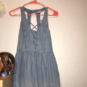 Distressed stripped romper SOLD